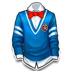 浅蓝V领学生上装 缩略图