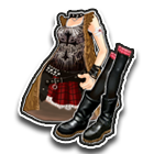 皮毛上装配红格小裙 缩略图