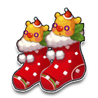 红色麋鹿圣诞袜尾挂 缩略图