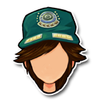 绿色宽边帽发饰 缩略图