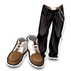 休闲黑条长裤 缩略图