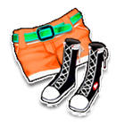 橙色超短裤 缩略图