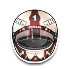 新款赛车1号男式头盔 缩略图