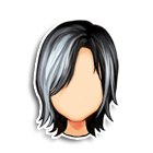 黑色碎白中长发型 缩略图