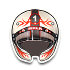 新款赛车1号女式头盔 缩略图