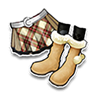 米黄格子短裙 缩略图