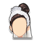 纯白花纱新娘发饰 缩略图