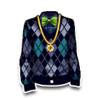 深蓝米格线衫 缩略图