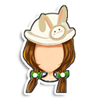 小兔礼帽头饰 缩略图