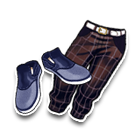 褐色素雅格子长裤 缩略图