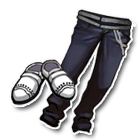 黑褐色牛仔直筒裤 缩略图