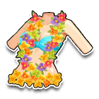 夏威夷风情蓝色花环装 缩略图