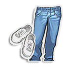 浅蓝牛仔长裤 缩略图