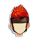 咖啡色布带红短发 缩略图