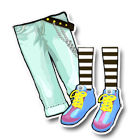 金属链带配单层裤 缩略图