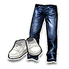 深蓝格调仔裤 缩略图