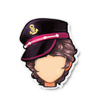 歪带式蓝黑色制服帽 缩略图