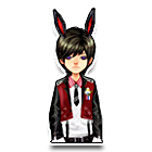 红黑双色兔耳套装 缩略图