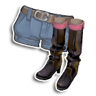 牛仔灯笼裤配长靴 缩略图