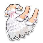 七夕白纱飞花礼服 缩略图