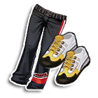 黑色时尚赛车服下装 缩略图