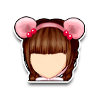 粉嫩兔兔双辫发型 缩略图