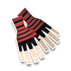 黑红条纹针织手套 缩略图