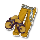 帆布长裤配格子腰带 缩略图