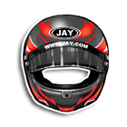 黑色时尚男式赛车头盔 缩略图