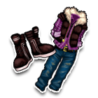 紫褐色羽绒服饰 缩略图