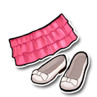 水红百折裙配公主鞋 缩略图