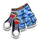 蓝色迷彩短裤 缩略图