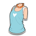 粉蓝心形吊带衫 缩略图