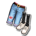 国旗图七分裤配休闲鞋 缩略图