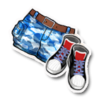 蓝色迷彩短裤 缩略图