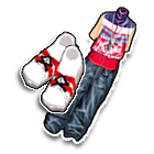 涂鸦无袖卫衣套装 缩略图