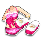 粉桃爱心比基尼服饰 缩略图