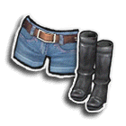 牛仔短裙配皮靴 缩略图