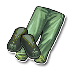 绿色云锦裤配大头布鞋 缩略图