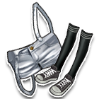 银色吊带裤 缩略图