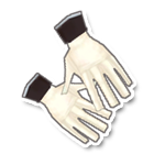 黑边白色真丝手套 缩略图