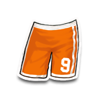 橘色绵质运动短裤 缩略图