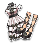 蝴蝶娃娃黑白款套裙 缩略图