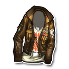 棕色立领赛车夹克 缩略图