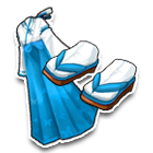 桔梗蓝色和服服饰 缩略图