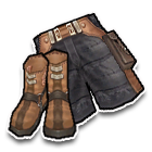 棕黑色皮质短裤配皮靴 缩略图