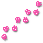 粉色兔头轮胎印 缩略图