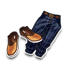 暗纹大格西装裤 缩略图