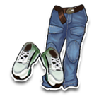 个性补丁牛仔裤 缩略图